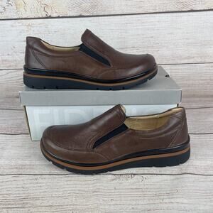 Fidelio Namir Womens UK 7 US 9.5 Slip On Loafers Brown Leather